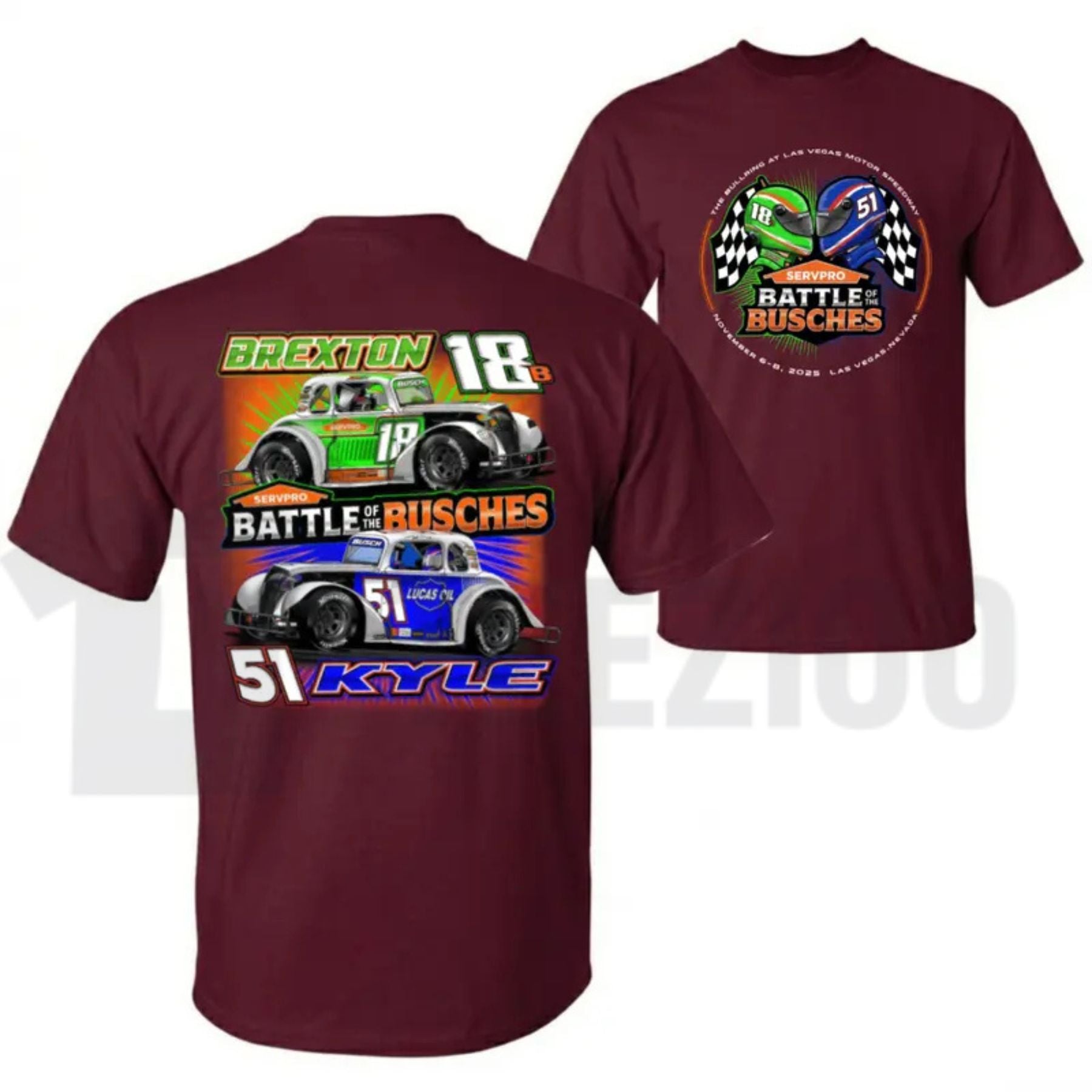 Battle Of The Busches Racing Vintage NASCAR Style Graphic T-Shirt - Teezioo