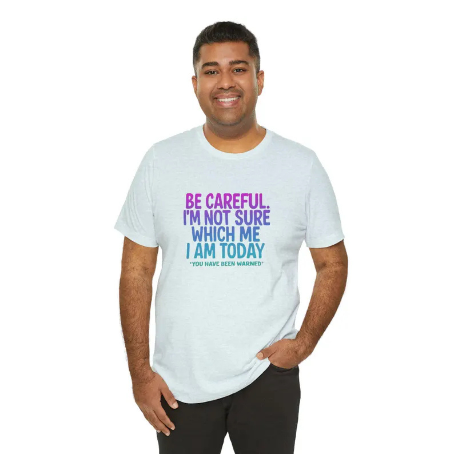 Be Careful Women’s Plus Size T-Shirt – Humorous Colorful Graphic Tee, Casual Cotton Top - Teezioo