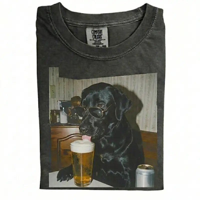 Custom Dog Breeds Drinking Beer T-Shirt