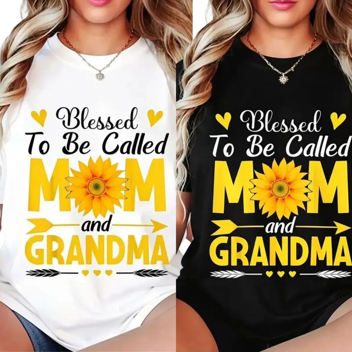 "Blessed To Be Called Mom And Grandma" T-Shirt – Premium Family Legacy Graphic Tee - Teezioo