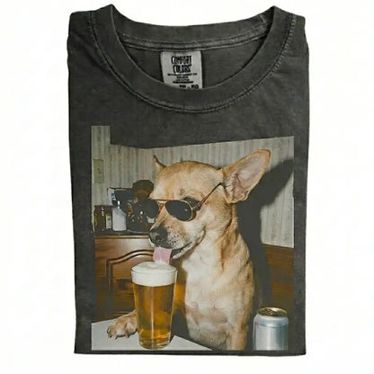 Custom Dog Breeds Drinking Beer T-Shirt
