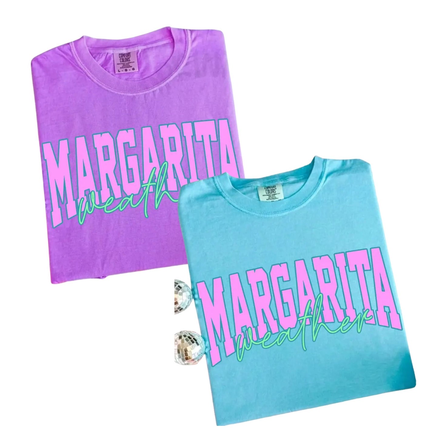 Comfort Colors® Margarita Weather Distressed T-Shirt – Trendy Summer Vacation Graphic Tee, Retro Beach Party Drink Shirt for Men & Women - Teezioo