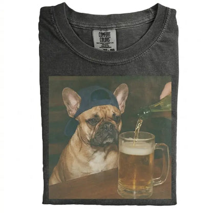 Dog Beer Tee – Vintage 90s Edgy Dog Meme Shirt