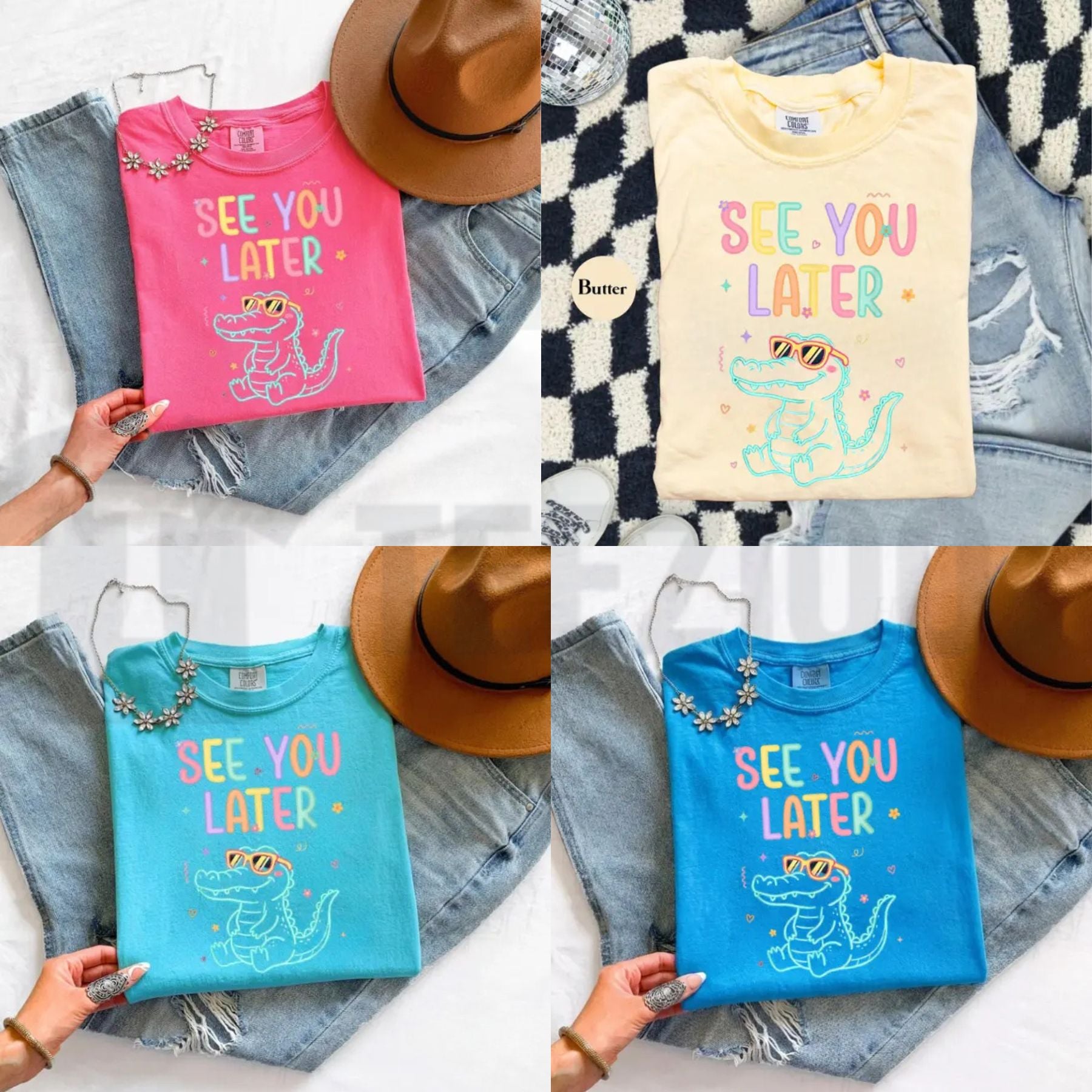 Funny Teacher Alligator T-Shirt – “See You Later” Retro Summer Tee, End of School Shirt - Teezioo