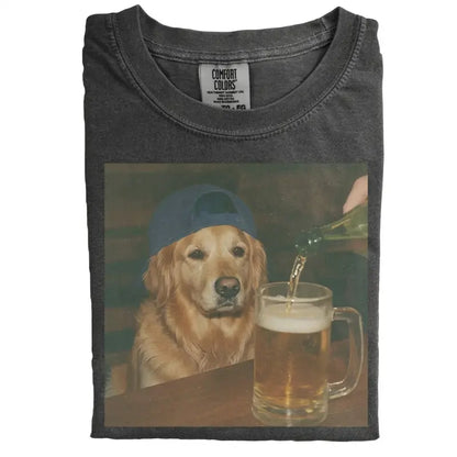 Dog Beer Tee – Vintage 90s Edgy Dog Meme Shirt