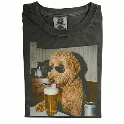 Custom Dog Breeds Drinking Beer T-Shirt