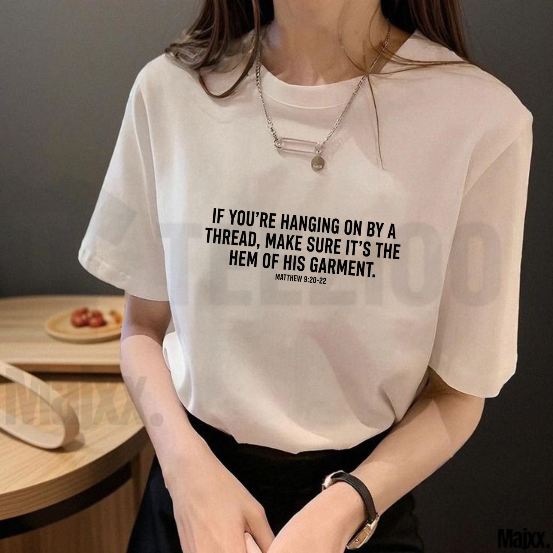 Hem of His Garment T-Shirt – Matthew 9 Scripture Tee - Teezioo