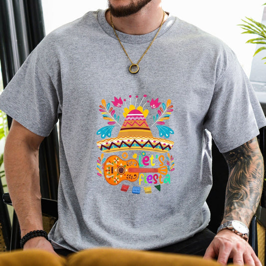 "Let’s Fiesta" Cinco de Mayo T-Shirt – Mexican Celebration Party Graphic Tee - Teezioo