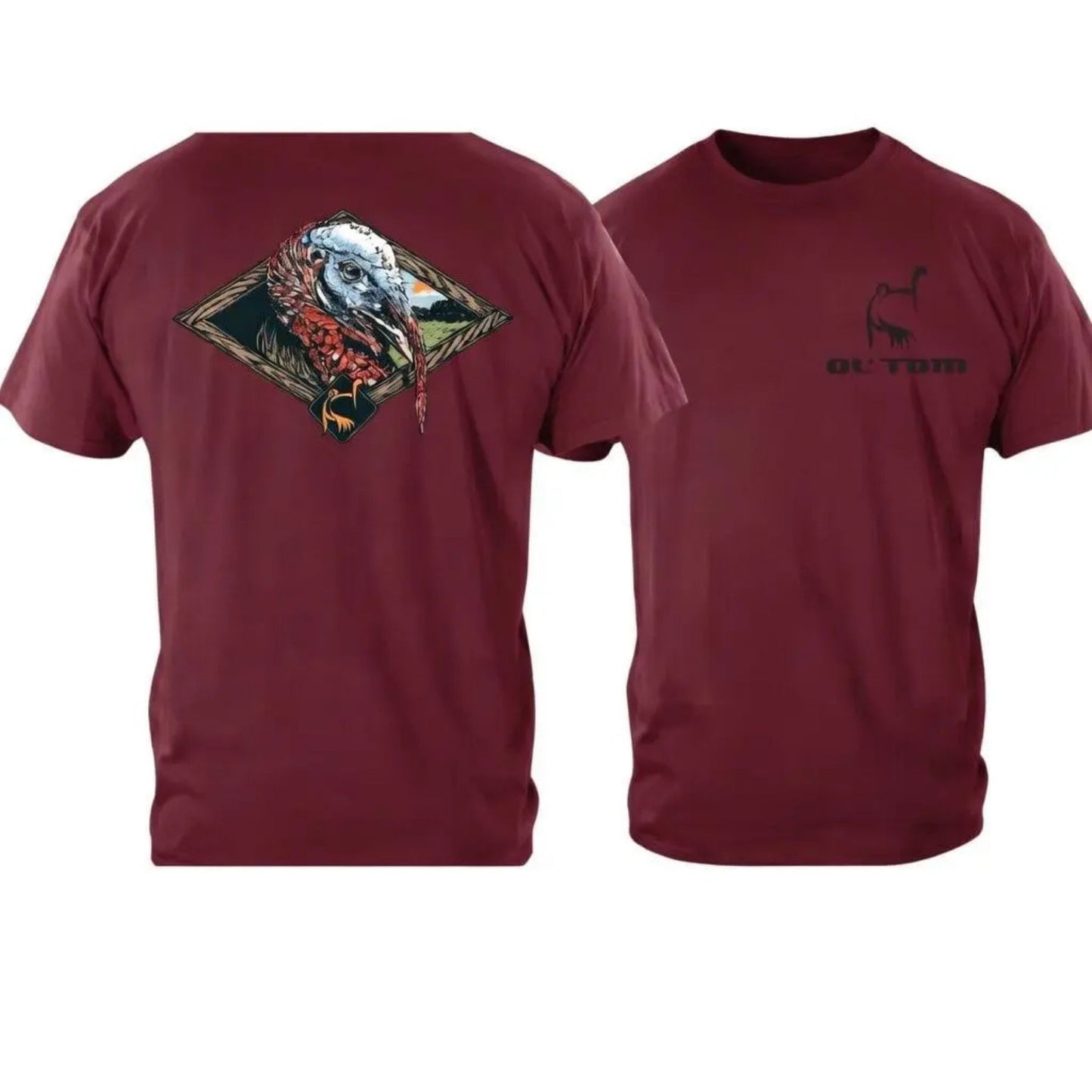 Ol’ Tom Wild Turkey Hunting T-Shirt – Vintage Wildlife Graphic Tee, Premium 100% Cotton Hunter Gift Idea, Made in USA - Teezioo