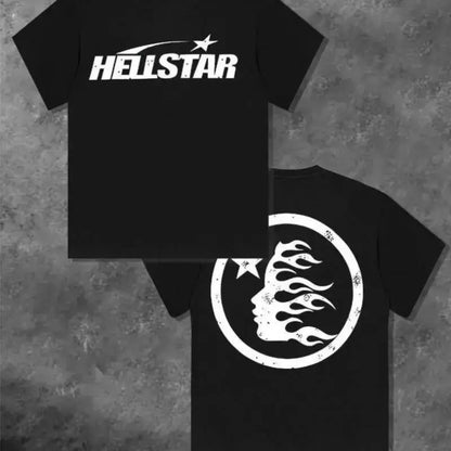 "Star Power" Double-Sided Graphic T-Shirt – Urban Streetwear Oversized Cotton Top, Premium Y2K Aesthetic Celestial Tee - Teezioo