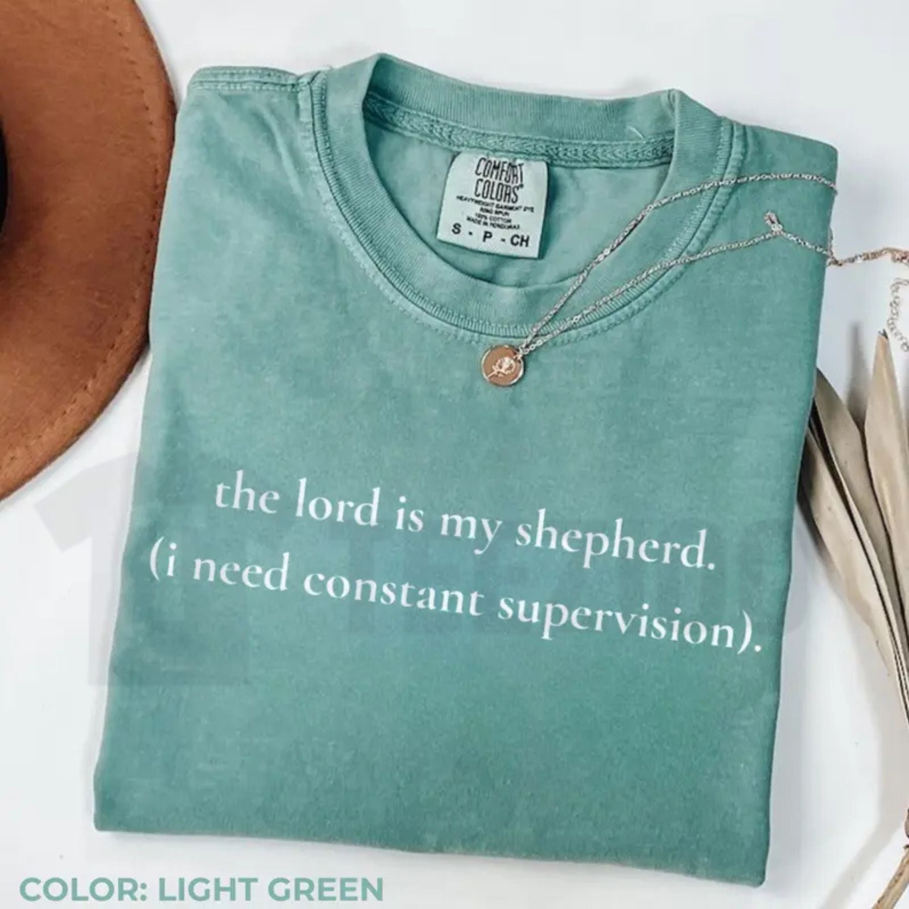 The Lord Is My Shepherd Comfort Colors Shirt – Funny Christian Supervision Graphic Tee, Cute Retro Faith Shirt - Teezioo
