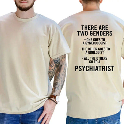 "There Are Two Genders" T-Shirt – Bold Traditionalist Heavyweight Graphic Tee - Teezioo
