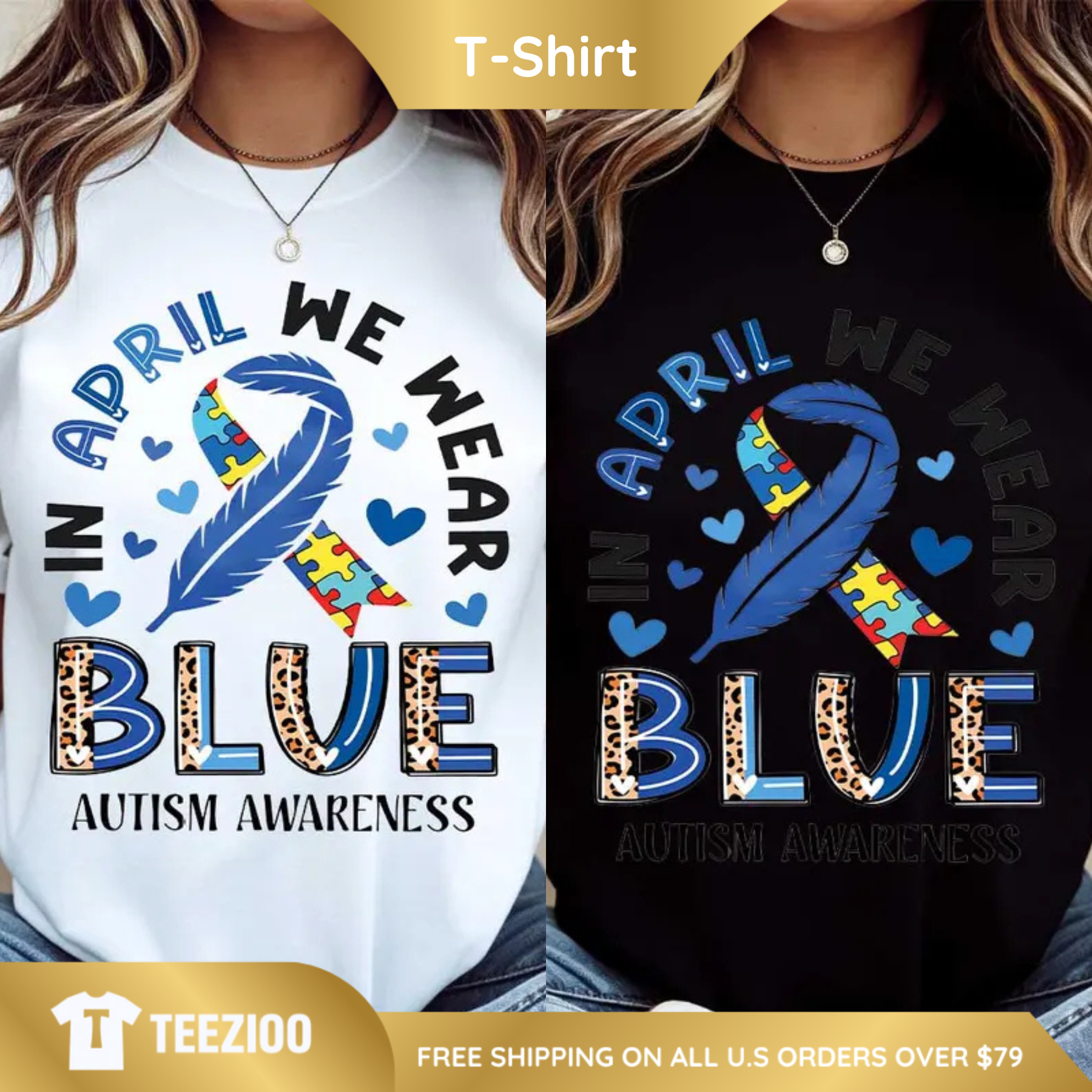 "Wear Blue" Autism Awareness Graphic Shirt - Teezioo