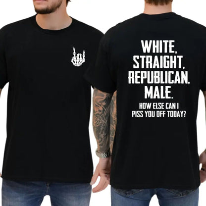 White Straight Republican Male T-Shirt – Teezioo