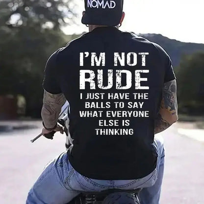 "I’m Not Rude" Print Men’s t-shirt