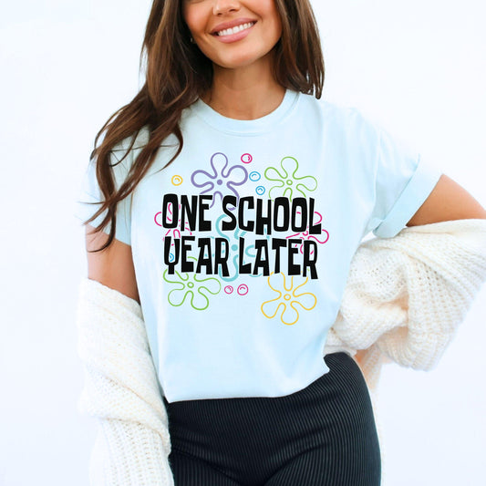 "I Survived One School Year" Teacher T-Shirt